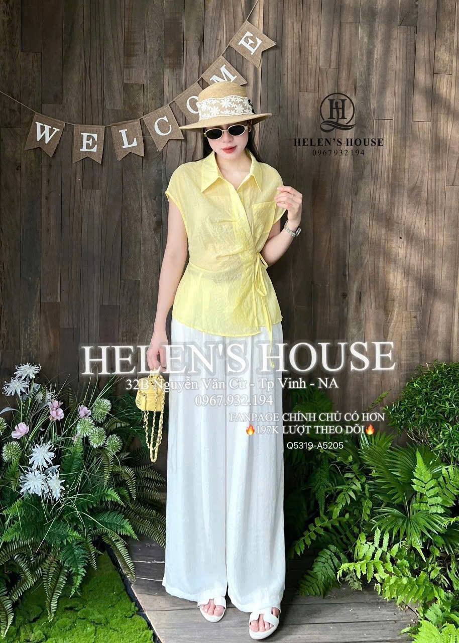 S18383 SÉT BỘ VÀNG BUỘC EO QUẦN ĐŨI TRẮNG