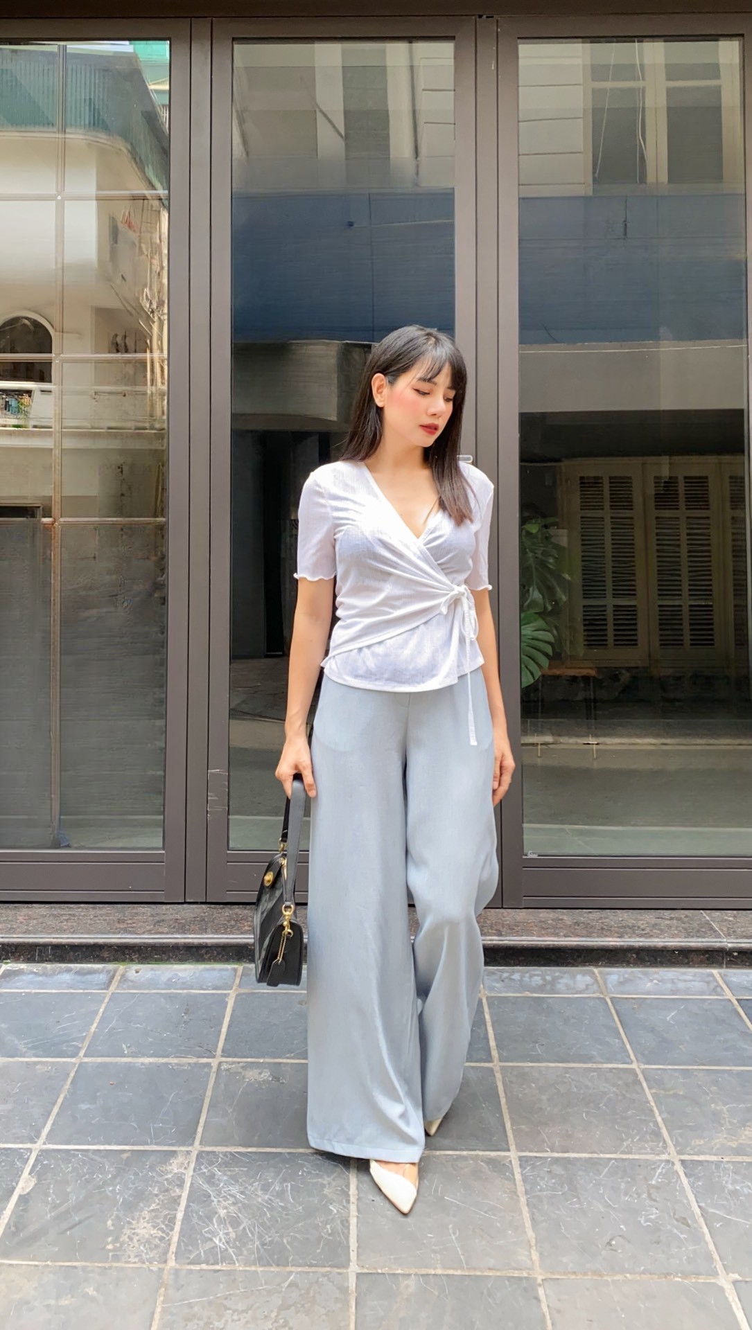 Quần suông linen dài, cạp chun, 2 túi hông thật, 4 màu