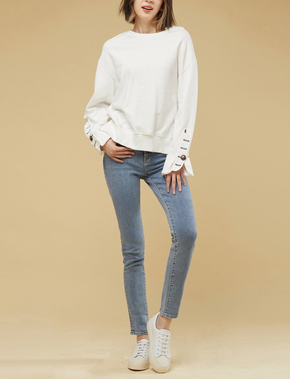 Quần jean skinny, 1 màu xanh - Xanh nhạt