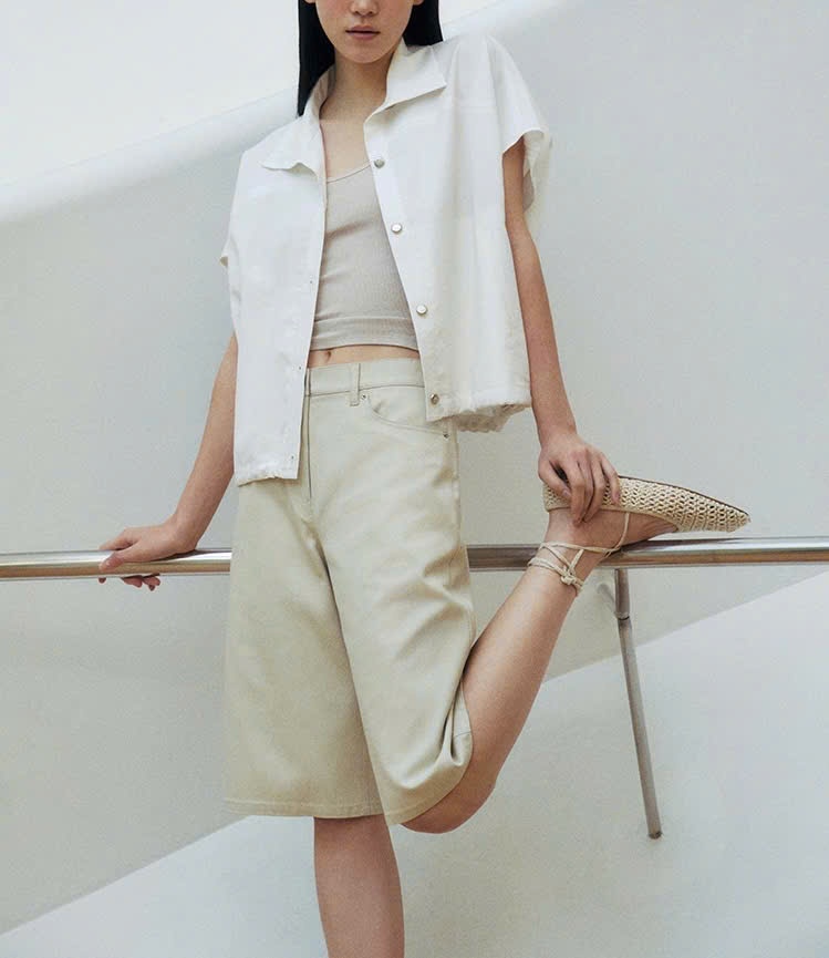 Quần short jean dài , 4 màu