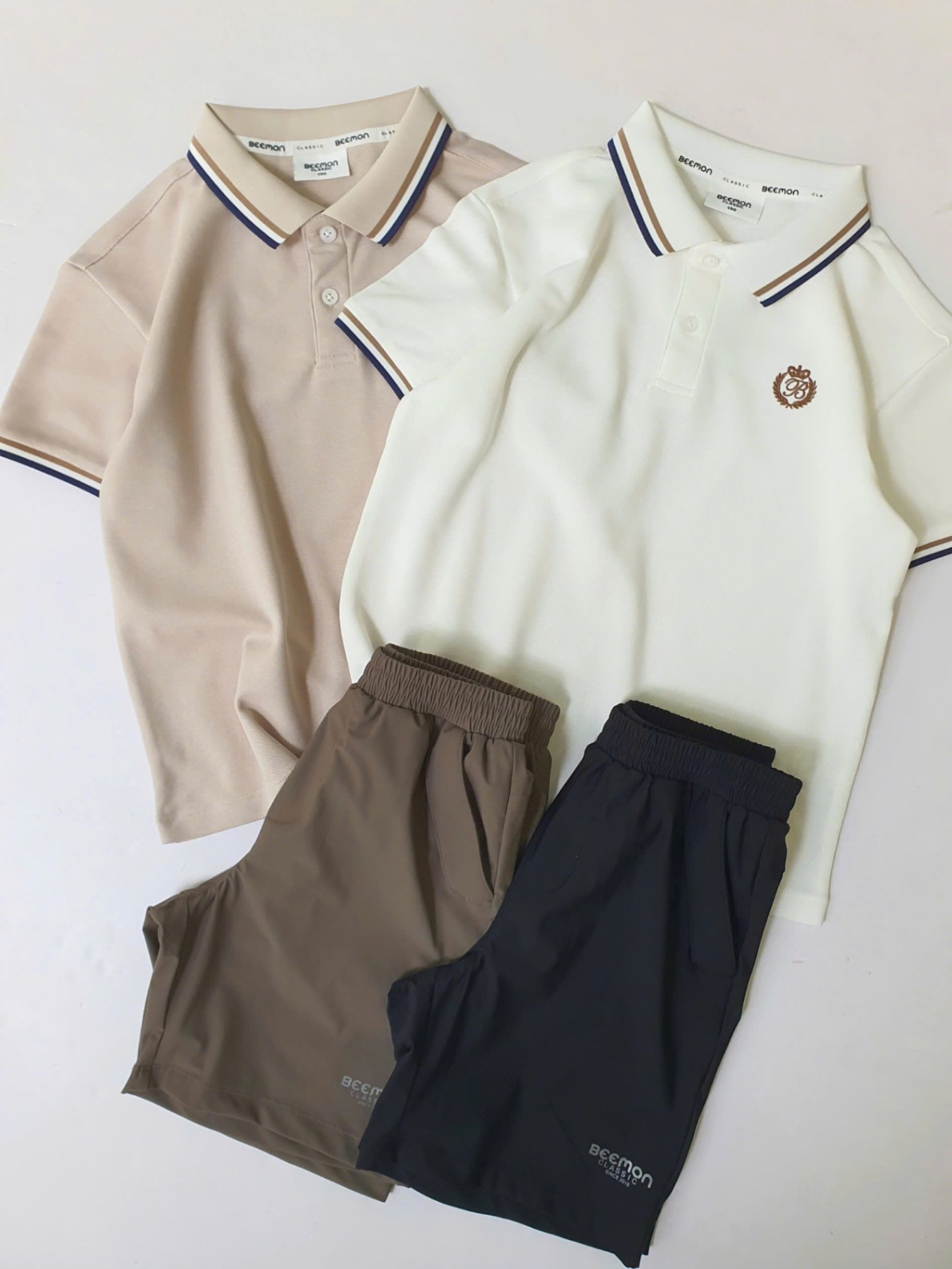 Bộ polo cho bé, áo ngắn tay, cổ viền, cổ cài 2 cúc, quần short chất thể thao golf. 2 màu