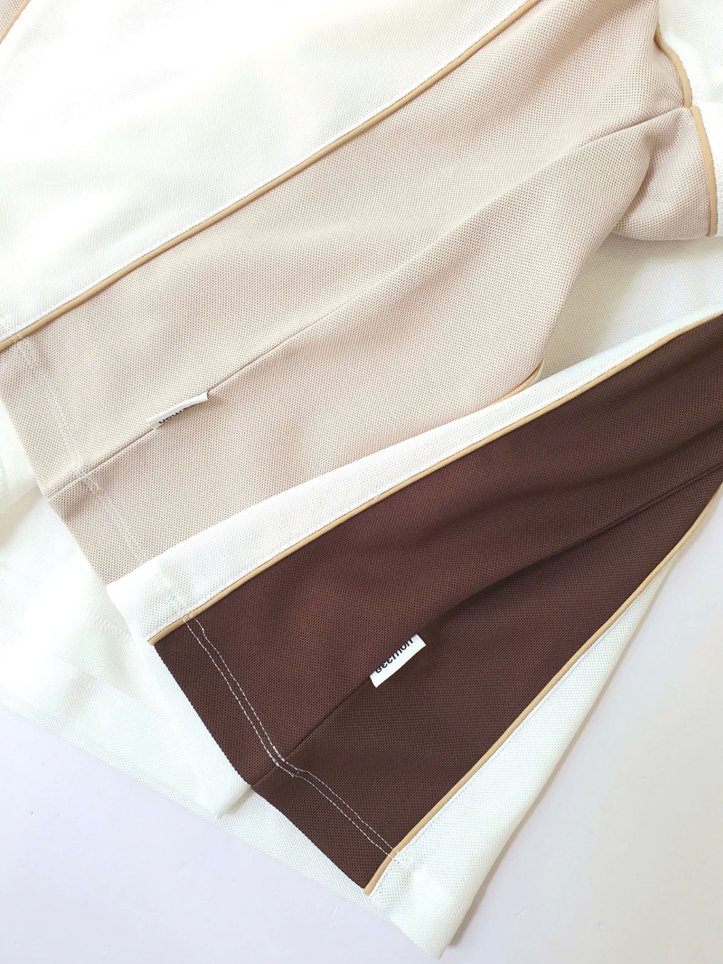 Bộ cho bé, áo cổ tròn, viền cổ và tay áo, áo phối viền cùng màu quần short, 2 màu