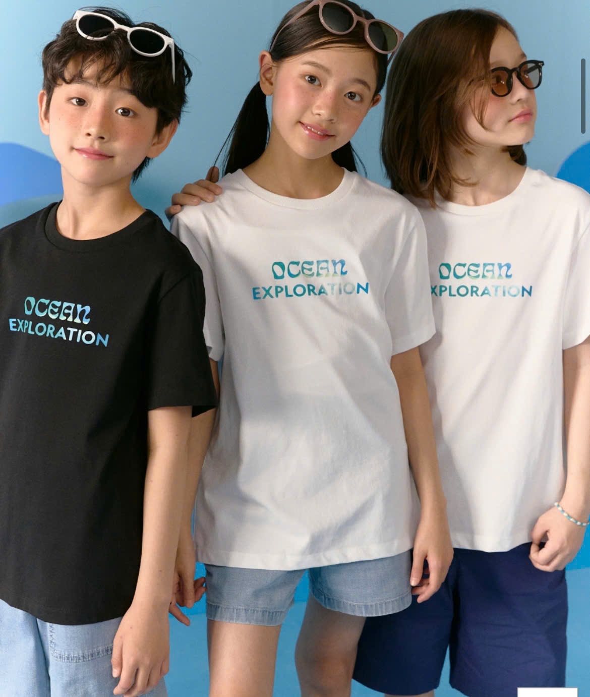 Áo phông trẻ em, cổ tròn,ngắn tay, chữ ocean exploration trước ngực, sau lưng họa tiết cá hoặc rùa, 2 màu