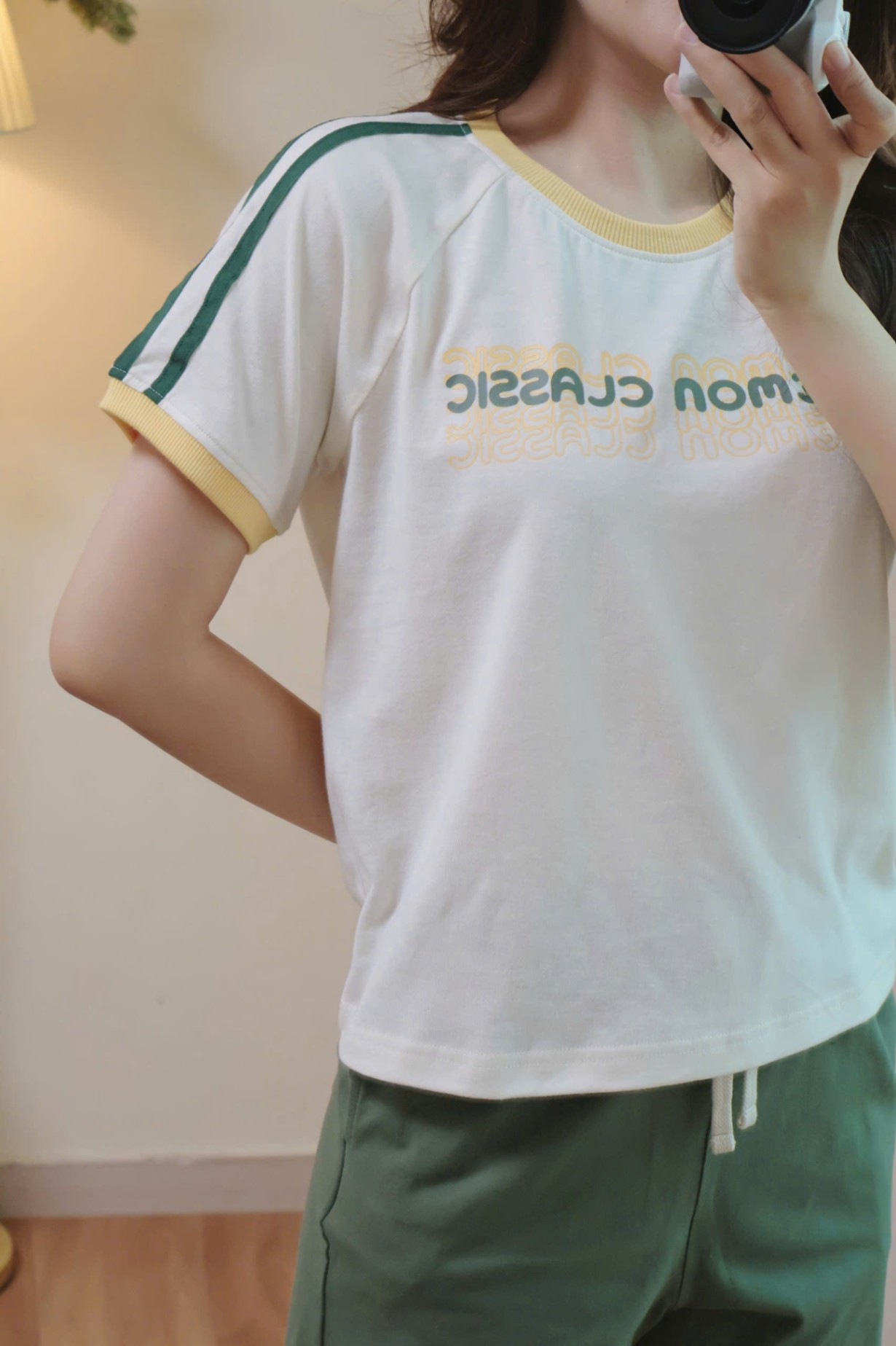 Bộ mặc nhà cotton người lớn, áo cổ tròn, ngắn tay, quần short,2 màu
