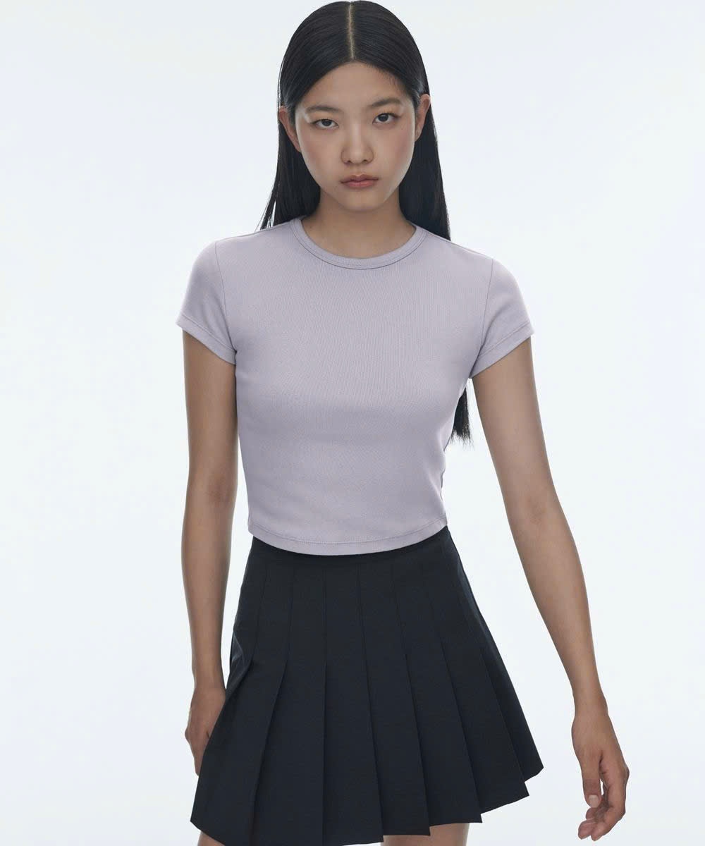 Áo phông croptop , cổ tròn, ngắn tay, nhiều màu