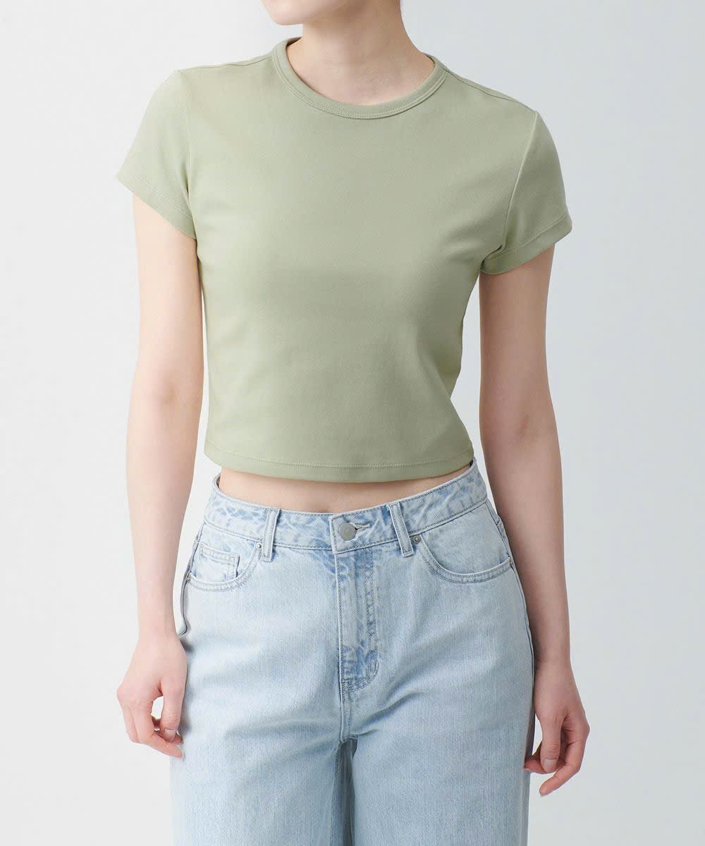 Áo phông croptop , cổ tròn, ngắn tay, nhiều màu