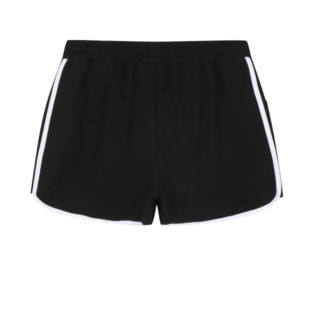 Quần short cạp chun, dây rút, may viền quần trắng, 2 màu