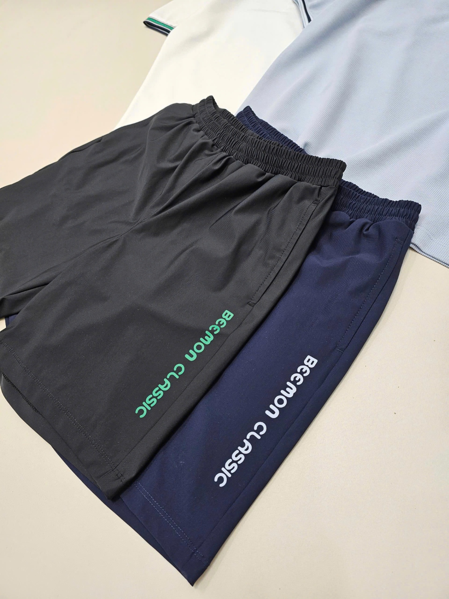 Bộ polo Beemon cho bé trai,bé gái, áo cổ polo phối viền cổ và tay áo, cài 2 cúc cổ, quần short co giãn,chữ Beemon Classic, 2 màu