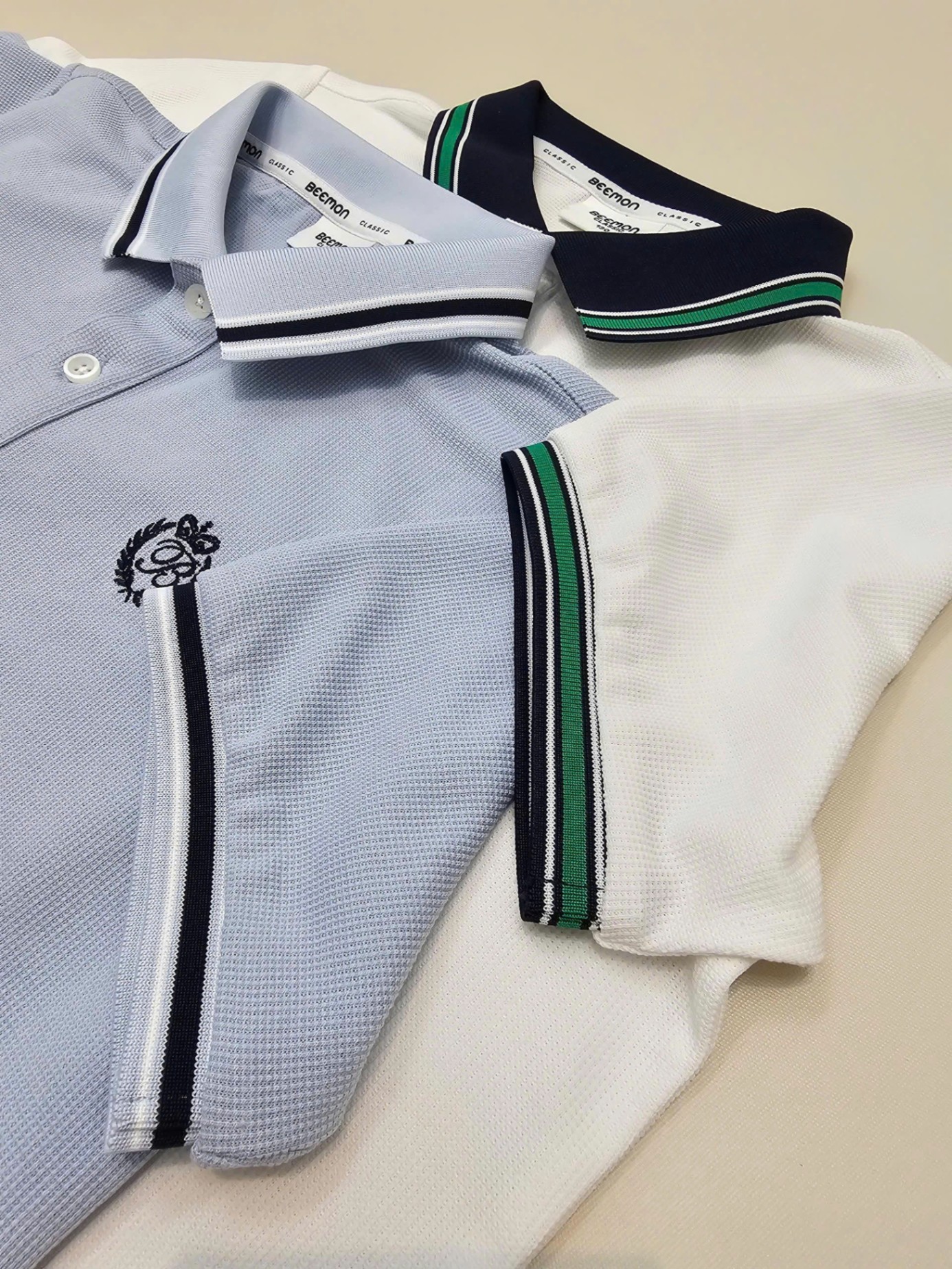 Bộ polo Beemon cho bé trai,bé gái, áo cổ polo phối viền cổ và tay áo, cài 2 cúc cổ, quần short co giãn,chữ Beemon Classic, 2 màu