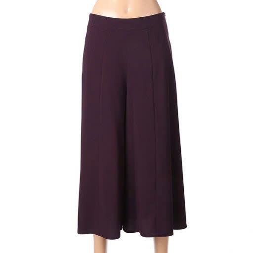 Quần suông váy dáng lửng, cạp thường, khóa cạnh, 2 màu