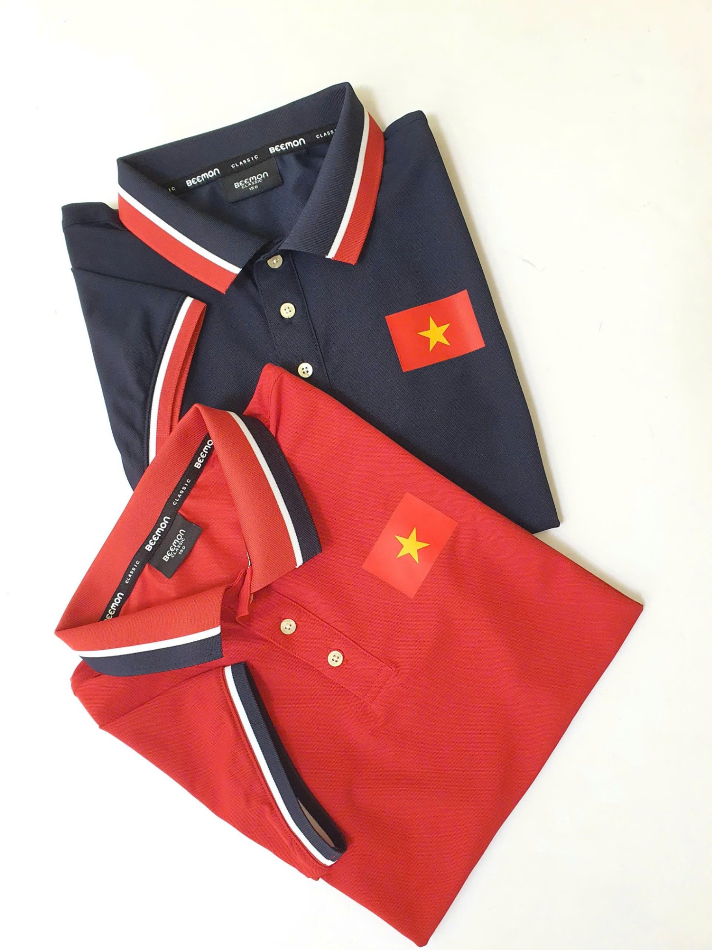 Áo phông polo Beemon nam, nữ hình lá cờ Tổ Quốc