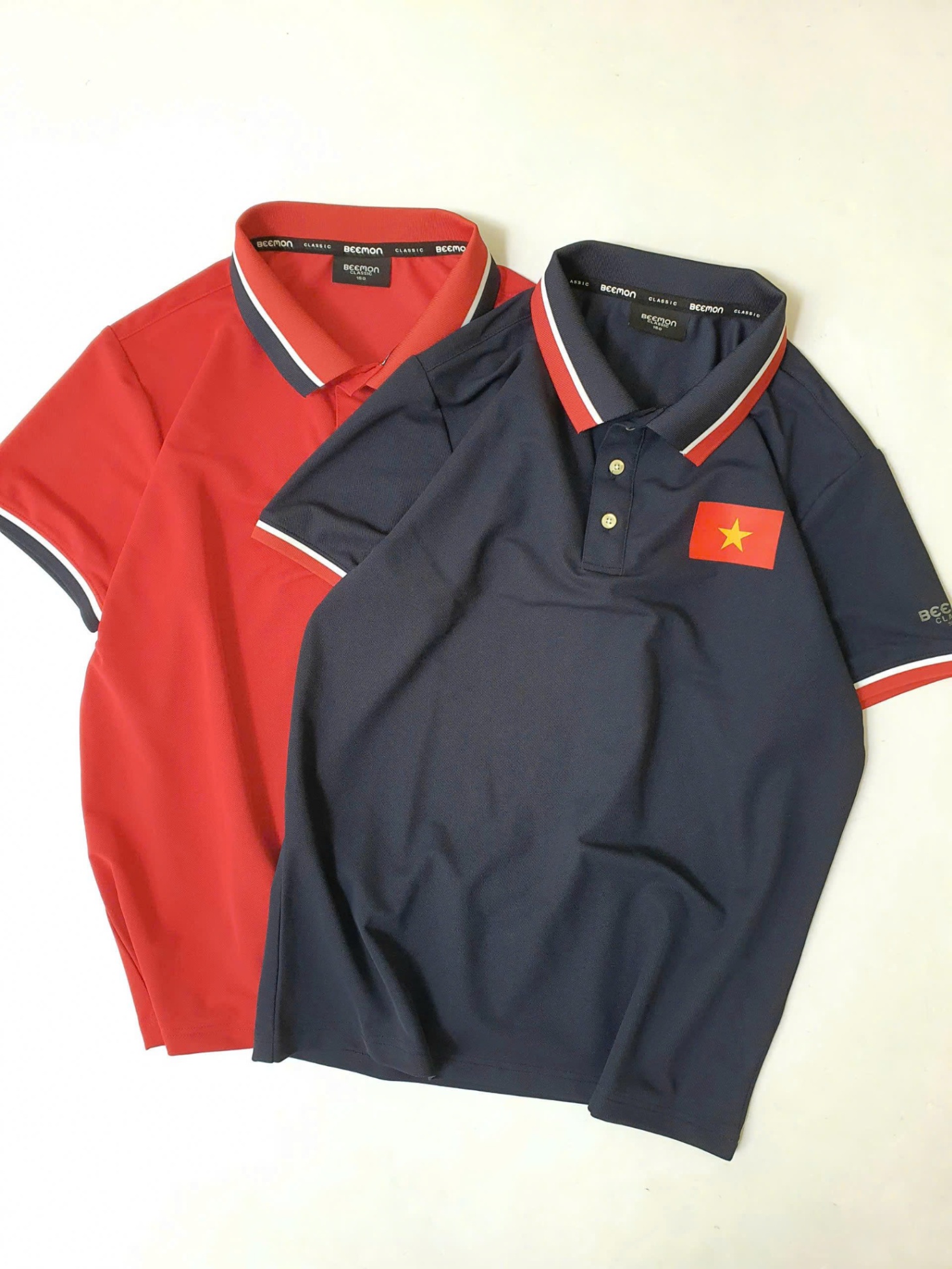 Áo phông polo Beemon nam, nữ hình lá cờ Tổ Quốc