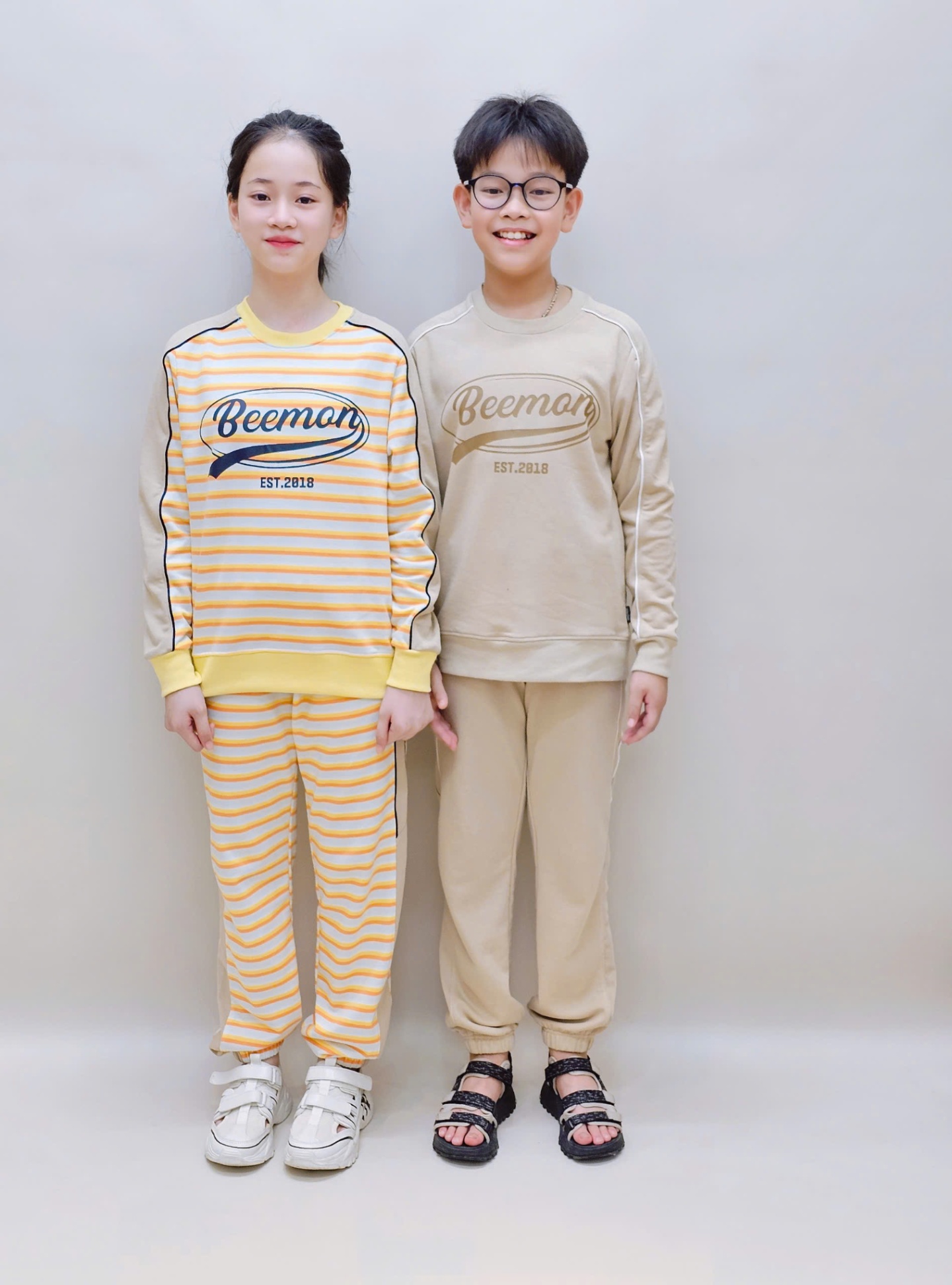 Bộ nỉ da cá dài tay Beemon cho BT, BG