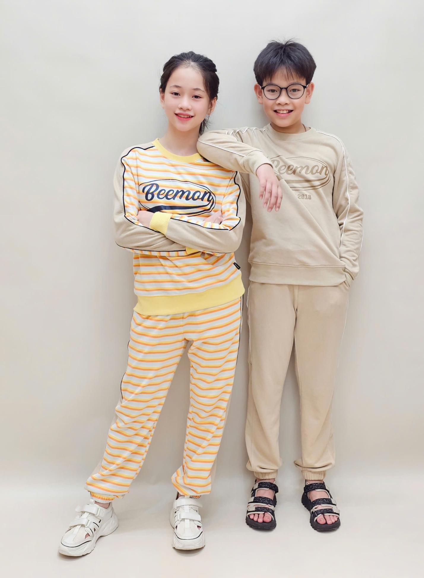Bộ nỉ da cá dài tay Beemon cho BT, BG
