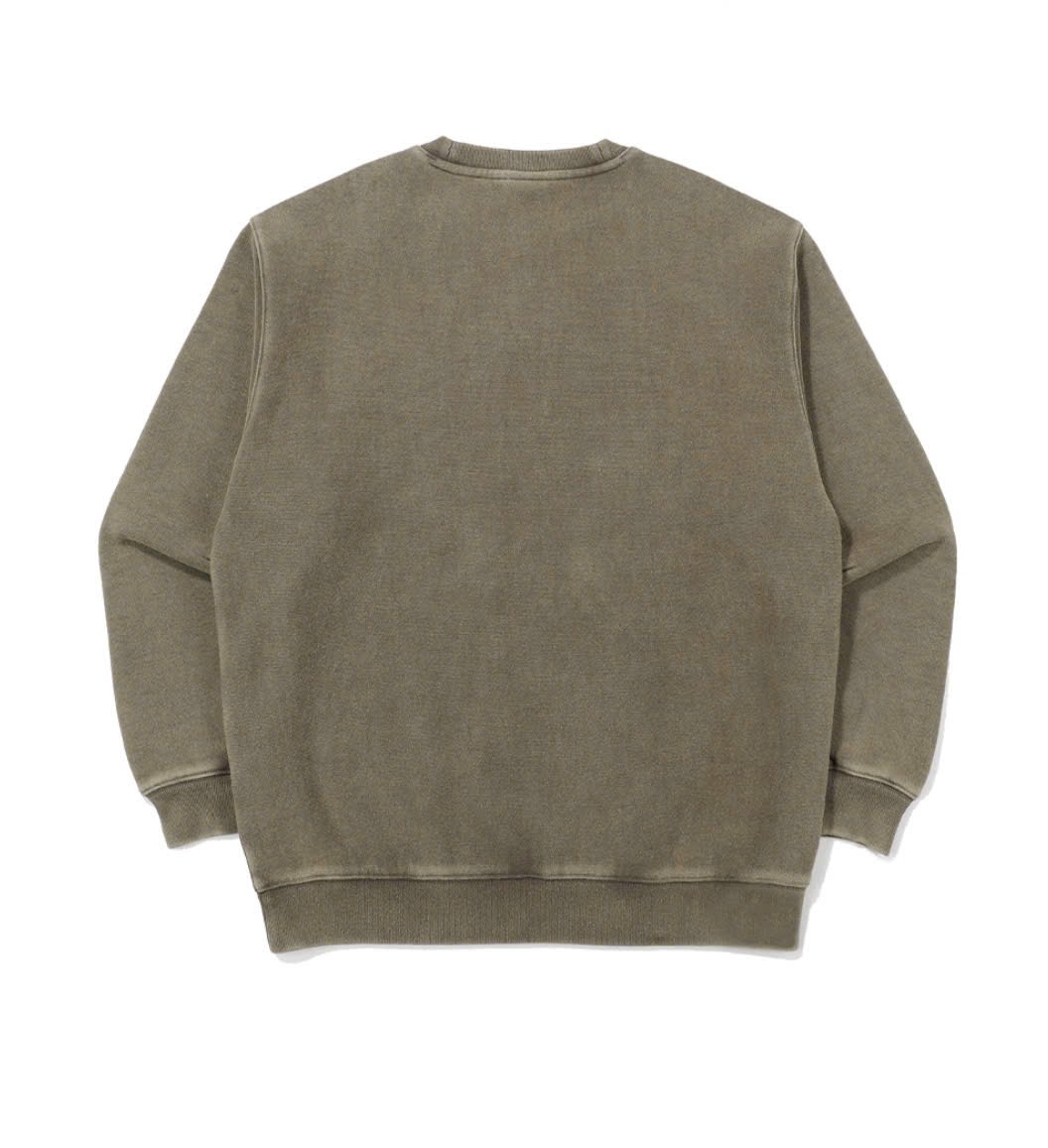 Áo nỉ oversize, cổ tròn, chữ trước ngực