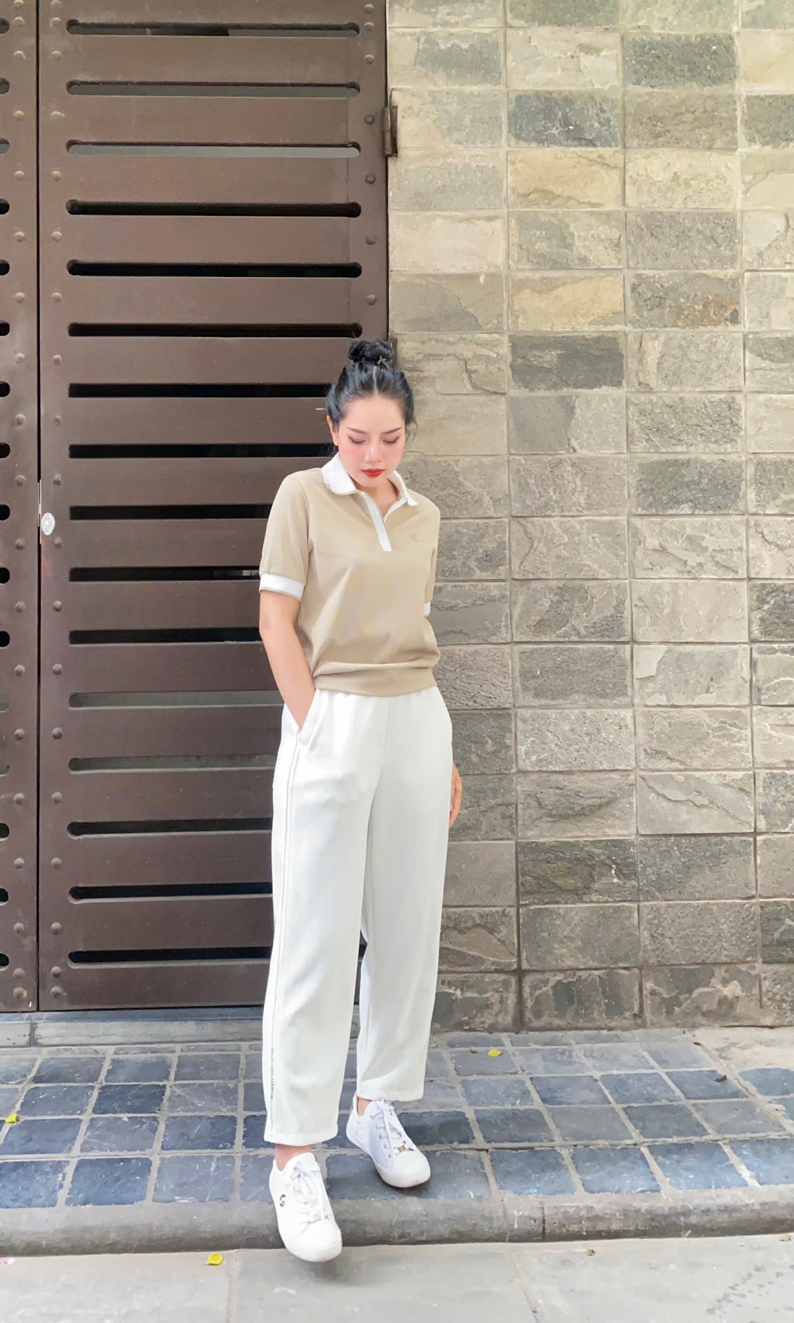 Quần baggy umi cạp chun, chất dày dặn