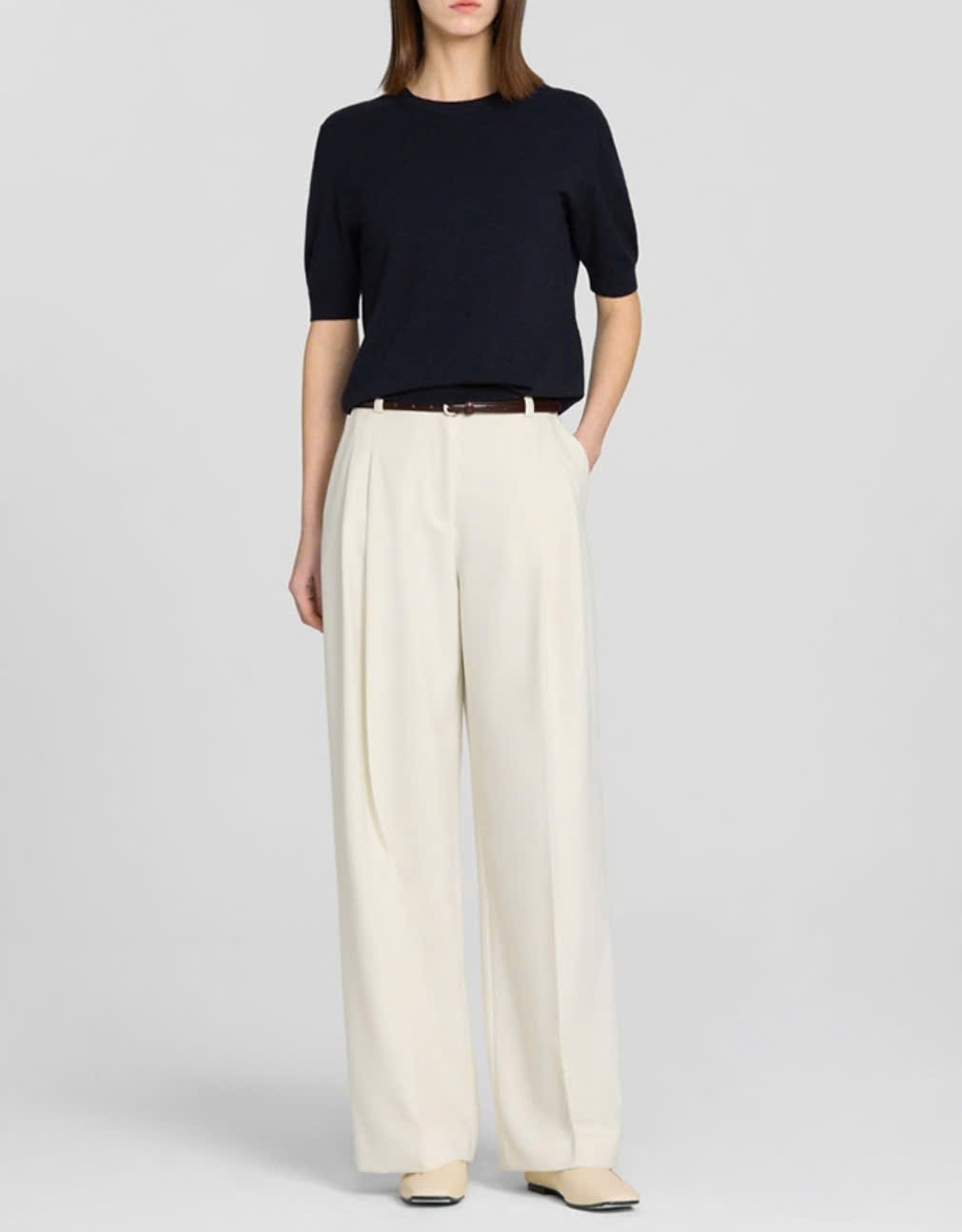 Quần suông 2 ly pha rayon, chất dày vừa phải