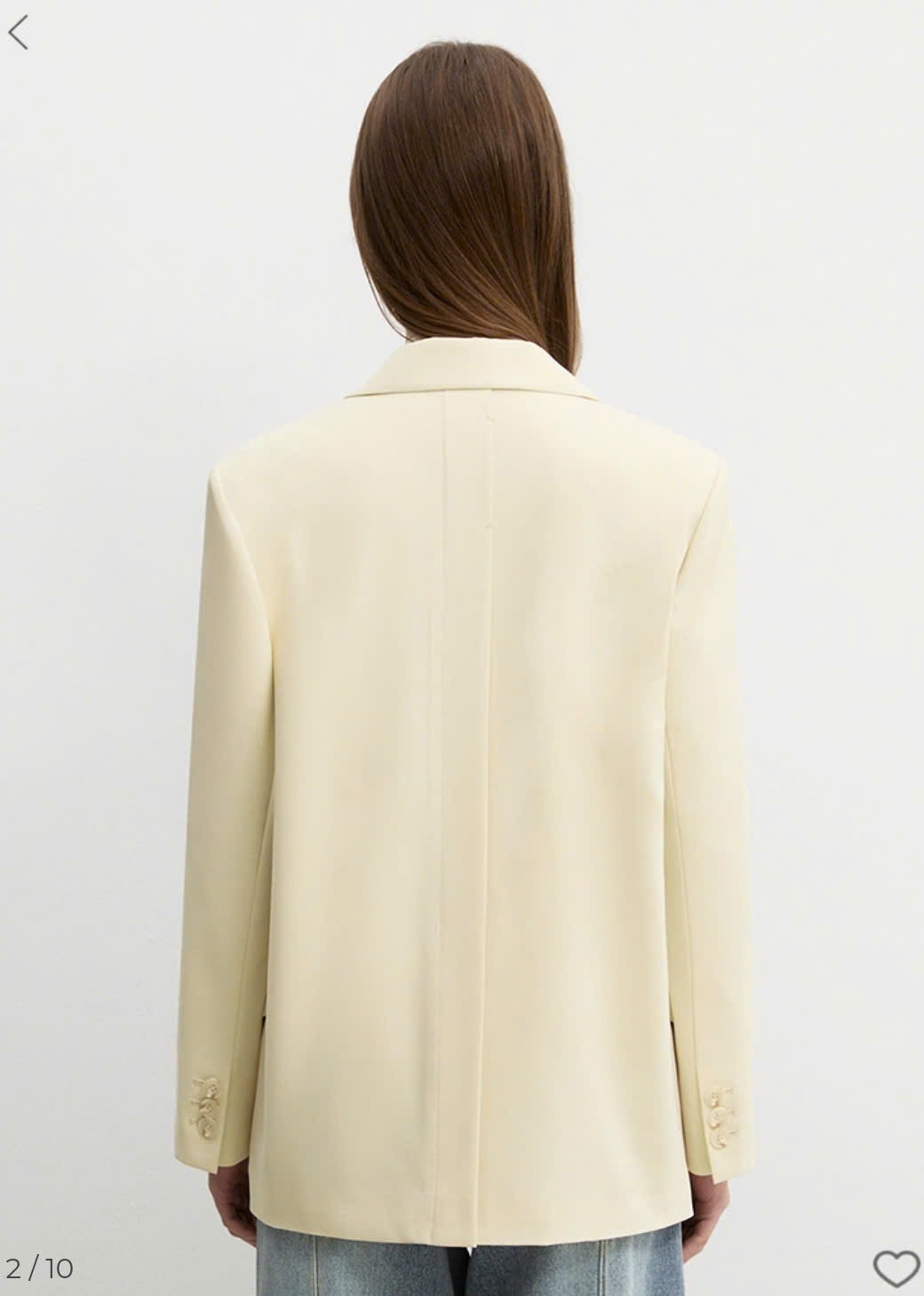 Blazer oversize 1 cúc, hạ vai, thân sau may chắp vạt