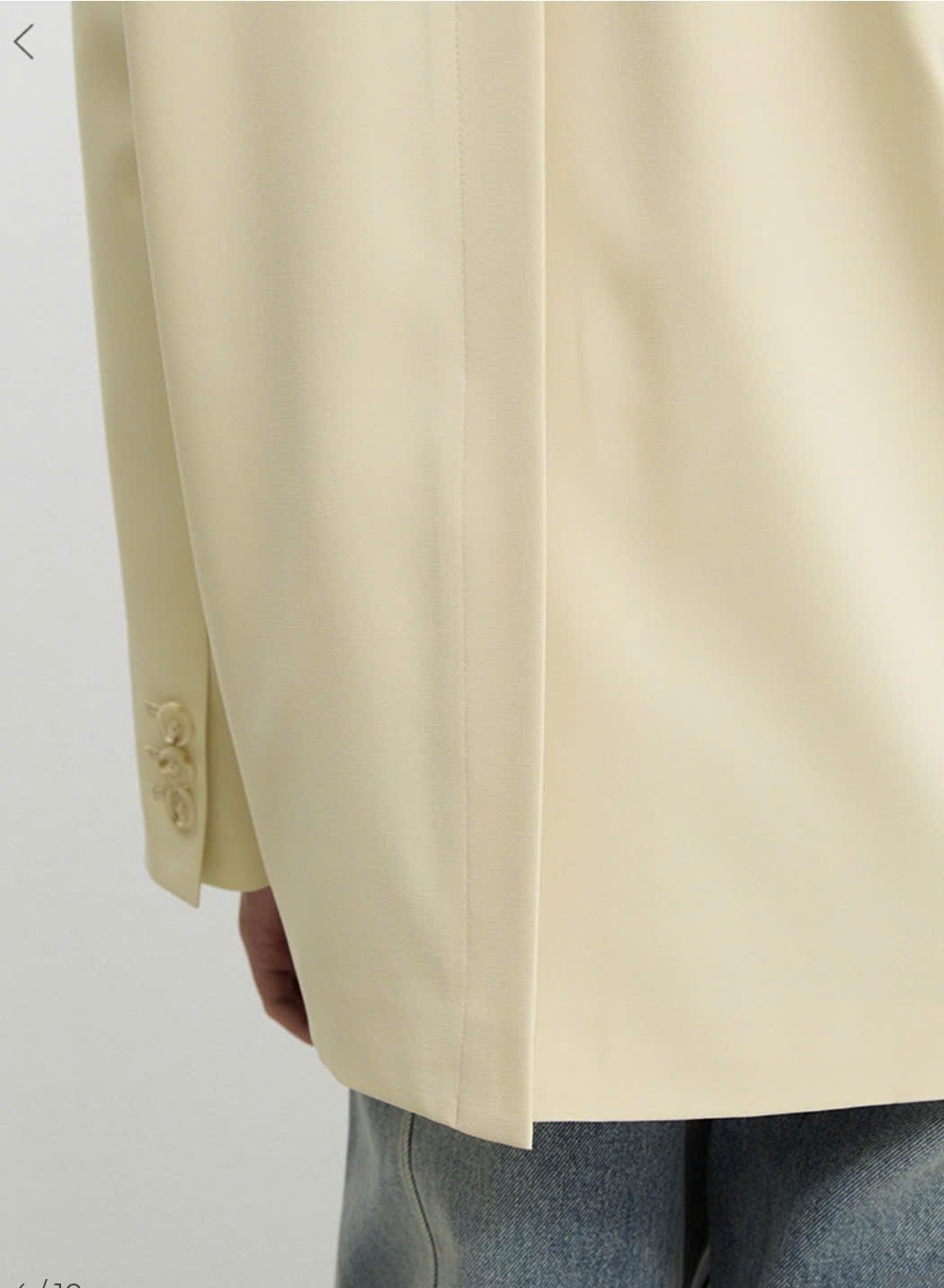 Blazer oversize 1 cúc, hạ vai, thân sau may chắp vạt