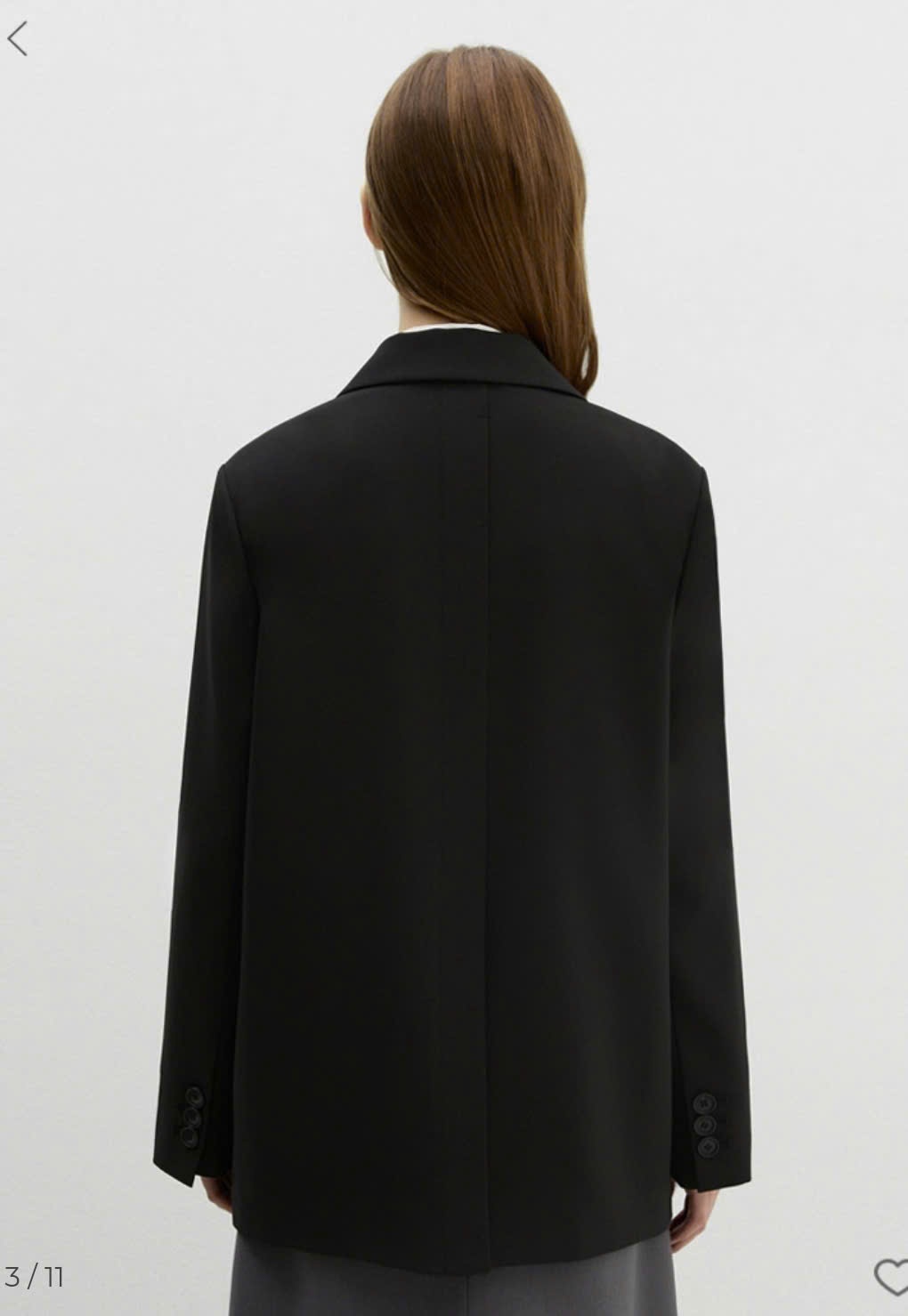 Blazer oversize 1 cúc, hạ vai, thân sau may chắp vạt