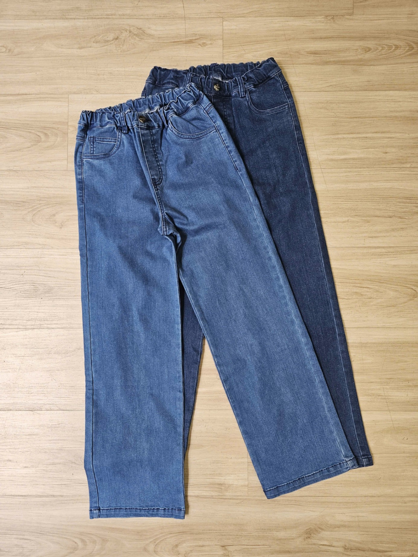 Quần jean ống suông Beemon BG, cạp chun