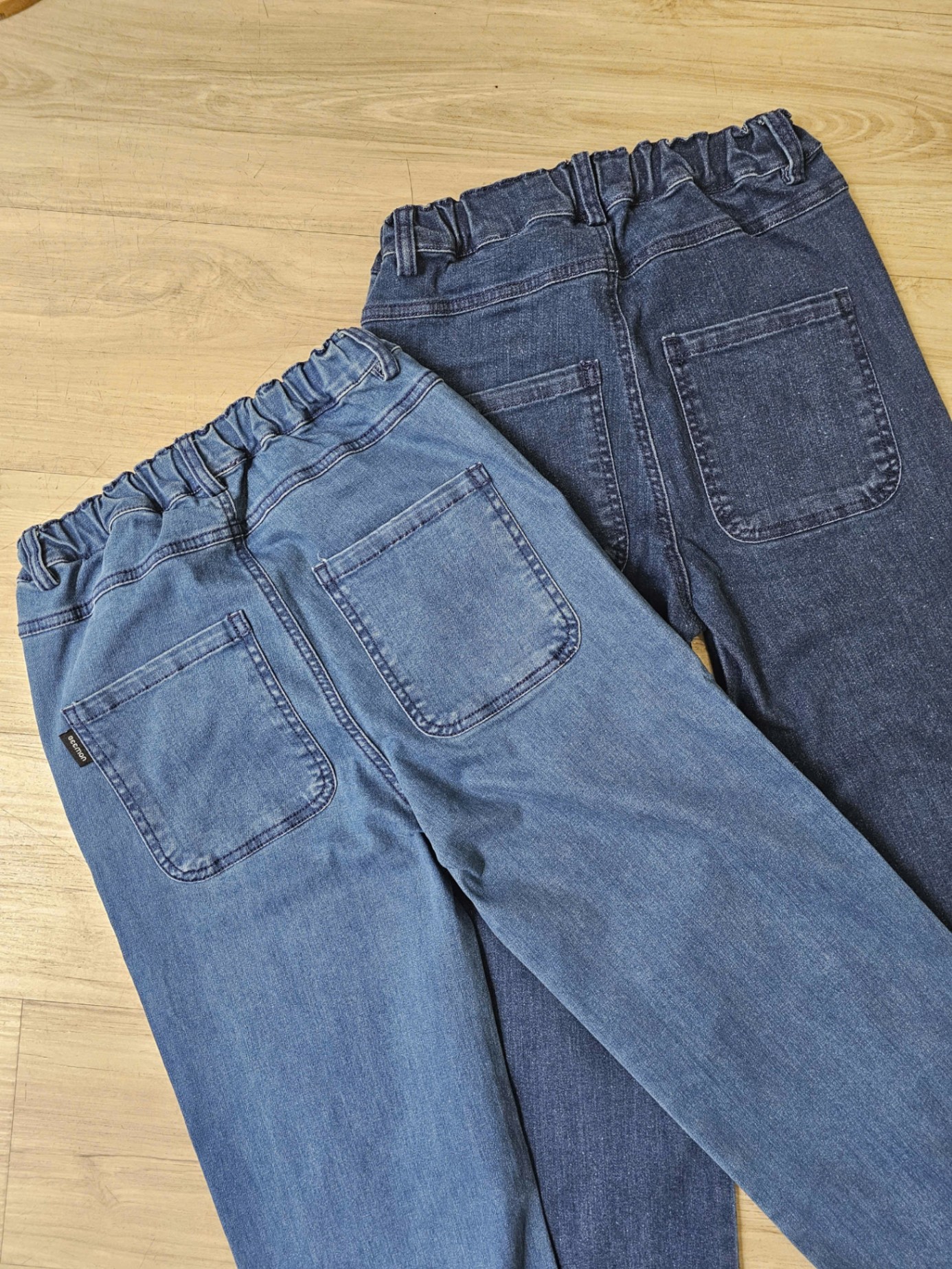 Quần jean ống suông Beemon BG, cạp chun