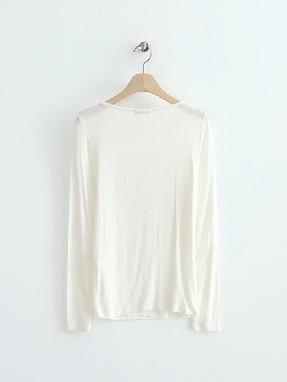 Áo thun rayon co giãn, cổ tròn, dài tay