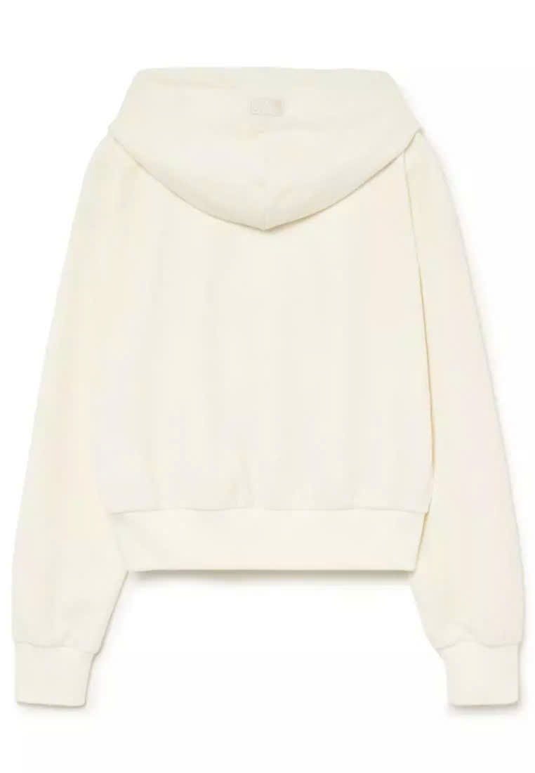 Áo hoodie nhung tuyết, dáng croptop, bo gấu