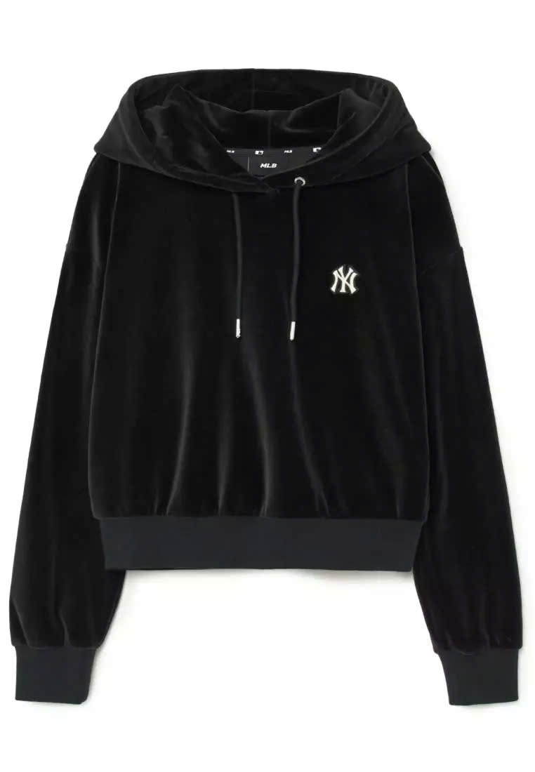 Áo hoodie nhung tuyết, dáng croptop, bo gấu
