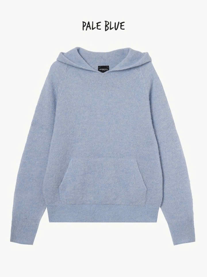Áo len hoodie lấp lánh, túi vuông trước