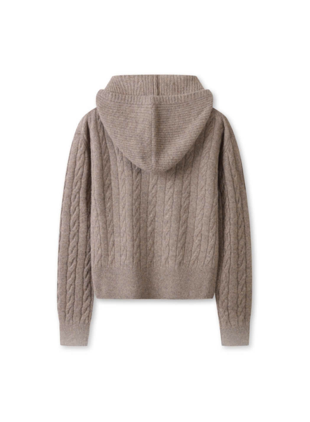 Áo len khoác hoodie Zip, vặn thừng