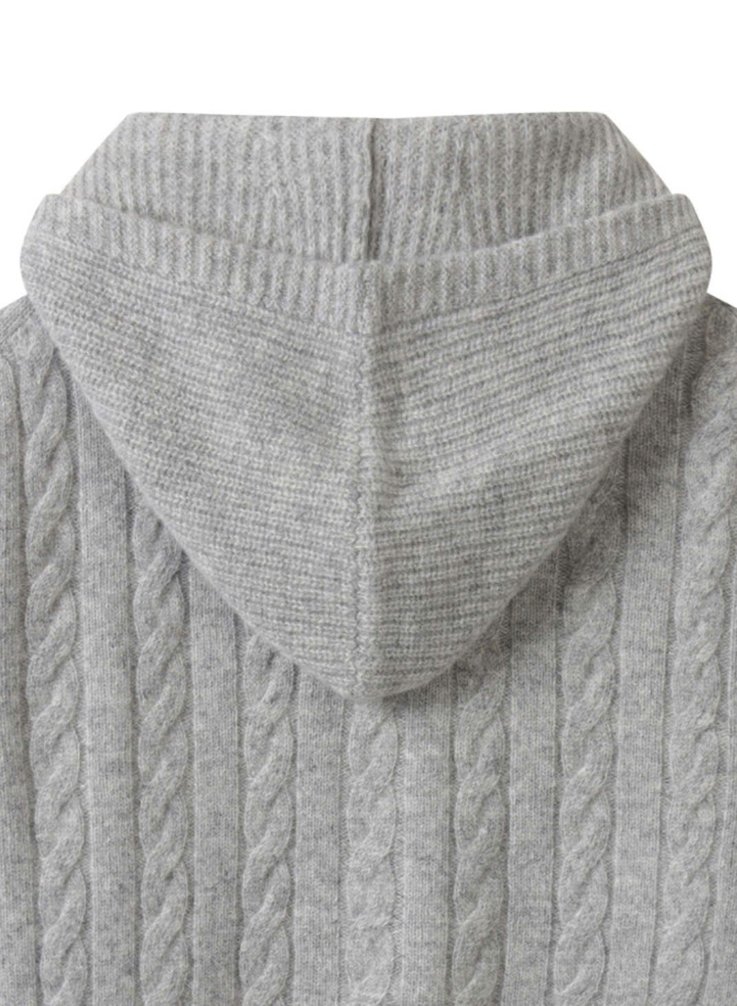 Áo len khoác hoodie Zip, vặn thừng
