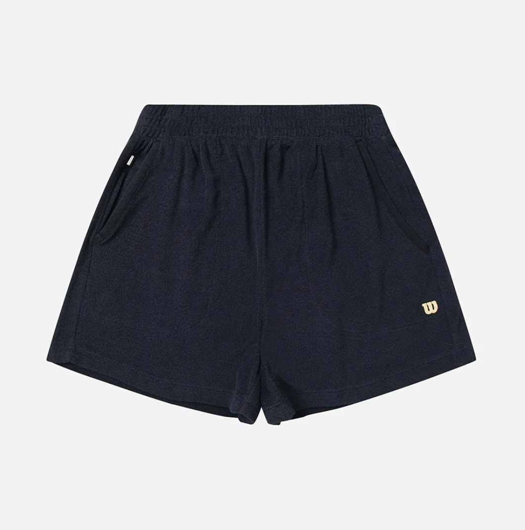 Quần short nhung cạp chun, túi vuông
