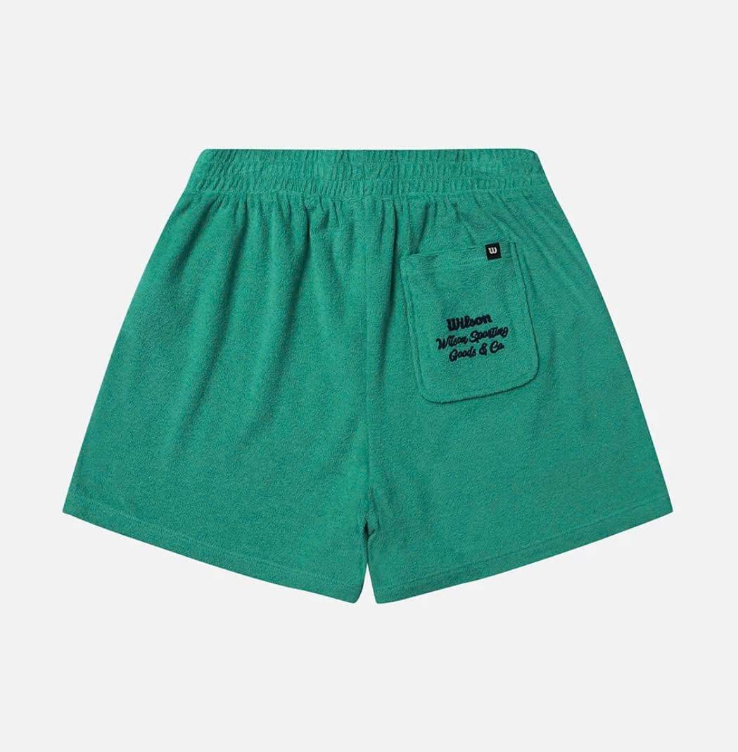 Quần short nhung cạp chun, túi vuông