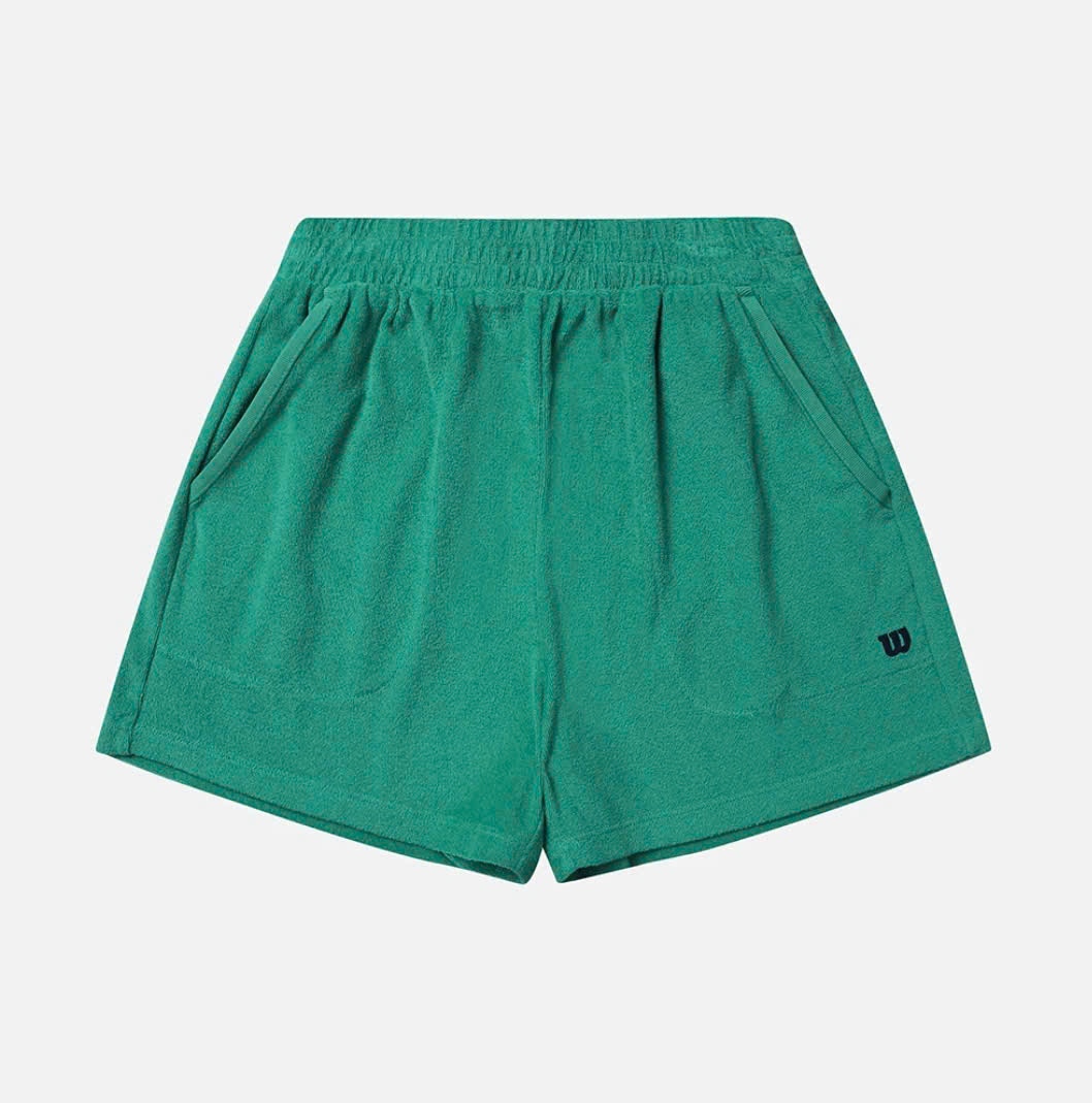 Quần short nhung cạp chun, túi vuông