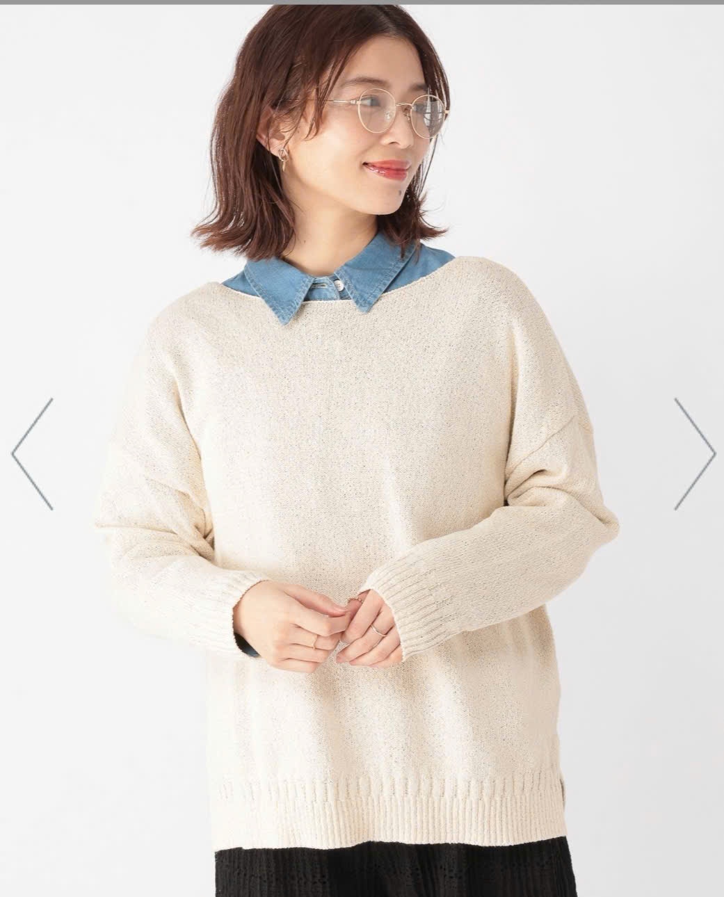 Áo len sợi đan, cổ thuyền, dáng oversize. xẻ hông, vạt lệch trước sau