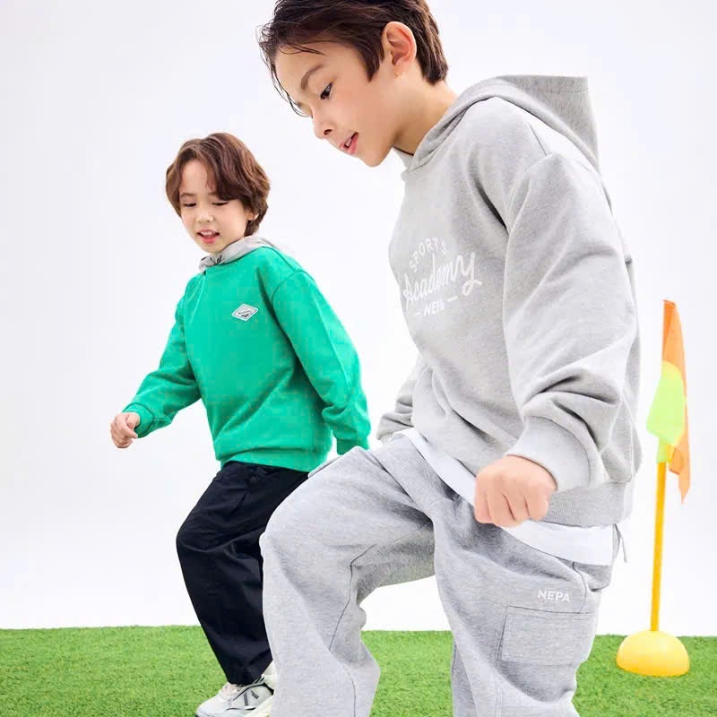 Áo nỉ hoodie kids dài tay,chữ trước ngực