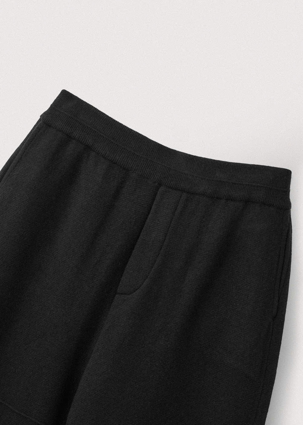 Quần baggy len unisex, cạp chun, đính hàng cúc sau
