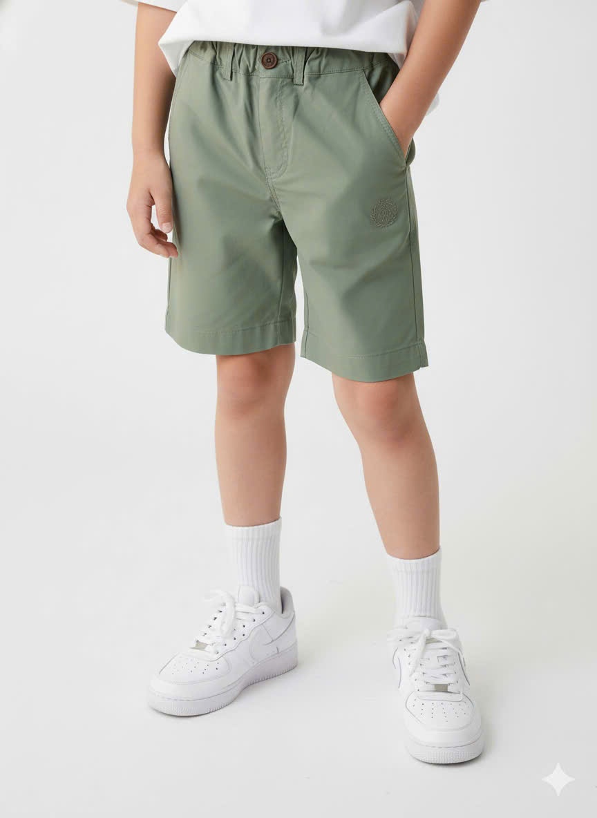 Quần short kaki co giãn Beemon cho BT BG, cạp chun