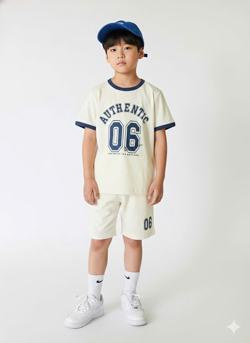 Bộ cotton Beemon cho BT BG, chữ AUTHENTIC