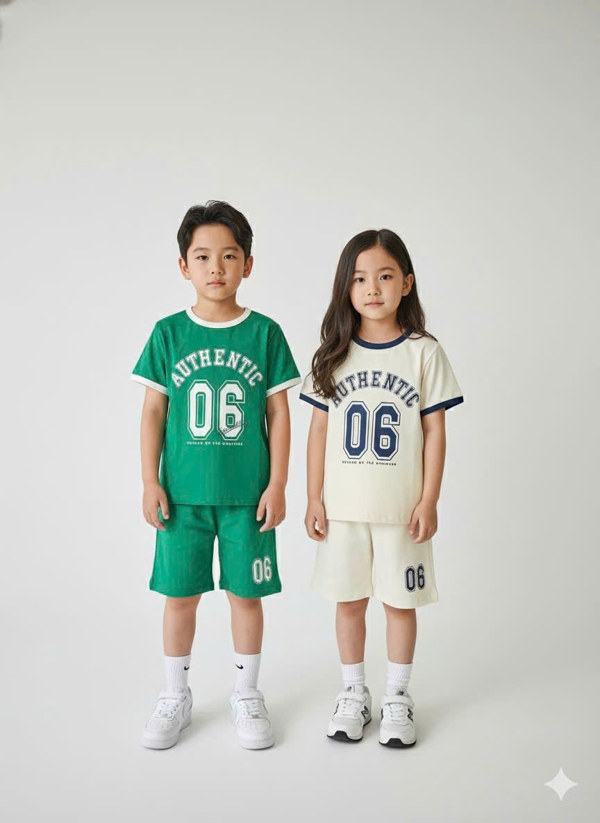 Bộ cotton Beemon cho BT BG, chữ AUTHENTIC