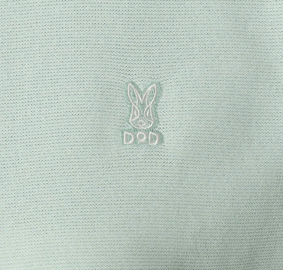Áo thun dệt kim cổ polo ngắn tay, logo thỏ nhỏ