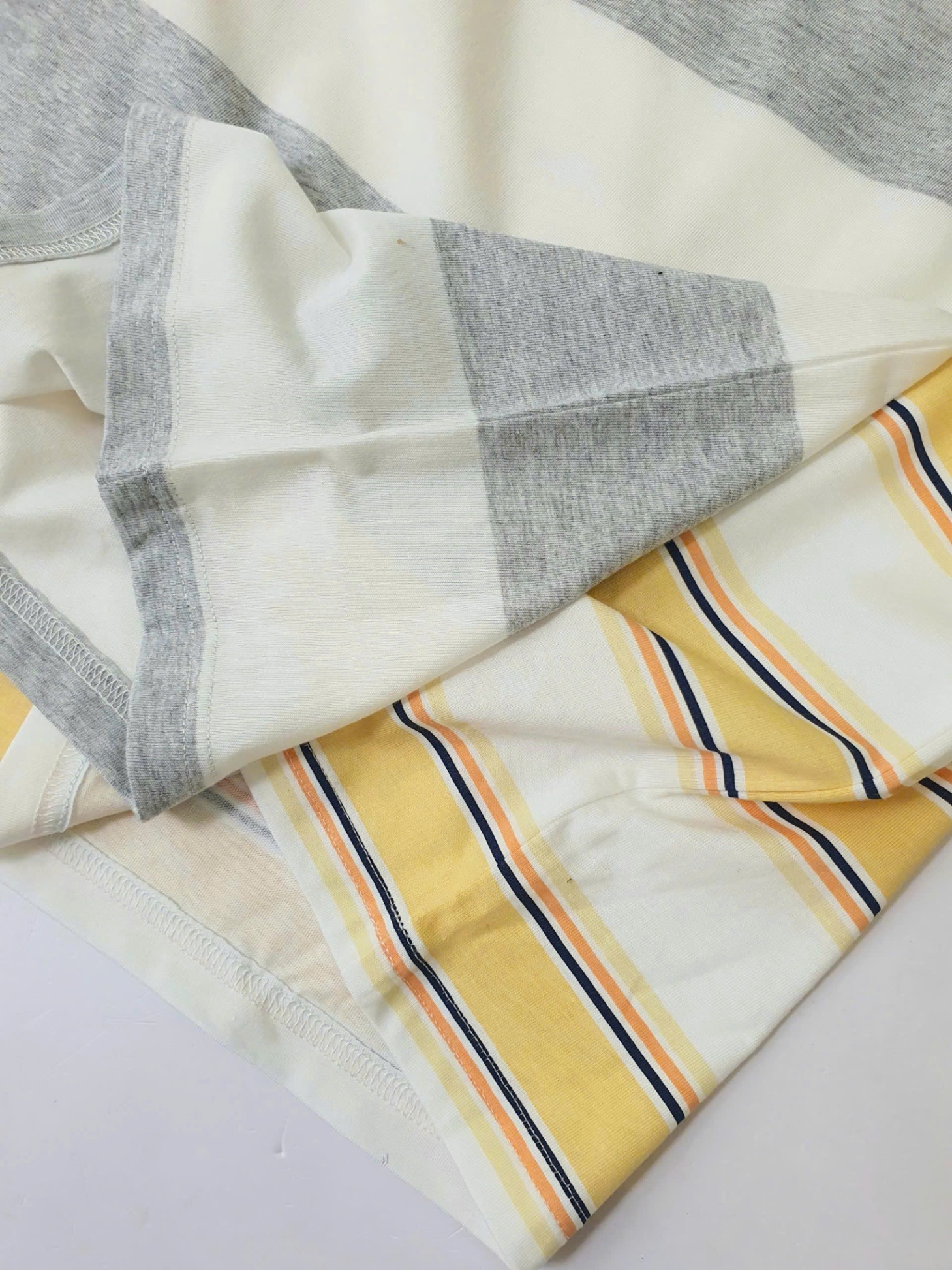 Bộ beemon BTBG, áo cotton kẻ ngang, quần cạp chun giả jean