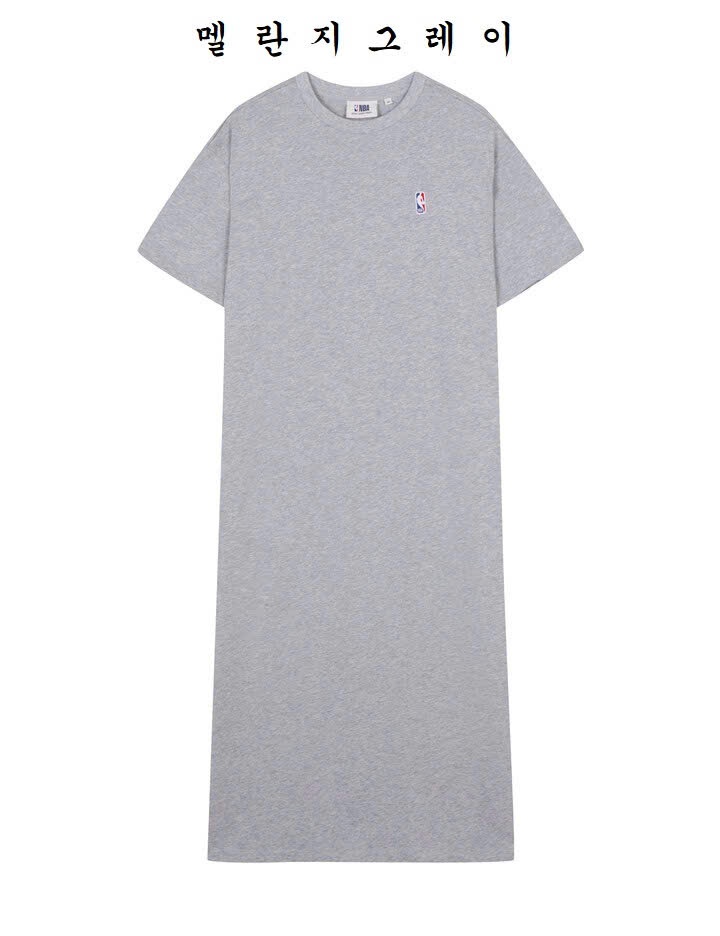 Váy cotton maxi, logo nhỏ trước ngực