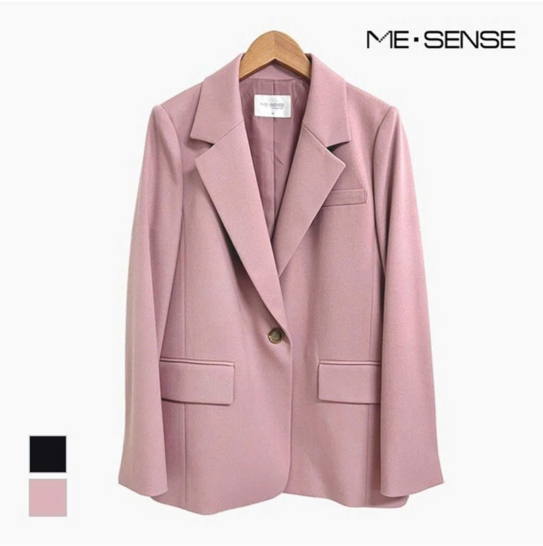 Áo blazer oversize 1 khuy, túi 2 bên và 1 túi giả trước ngực