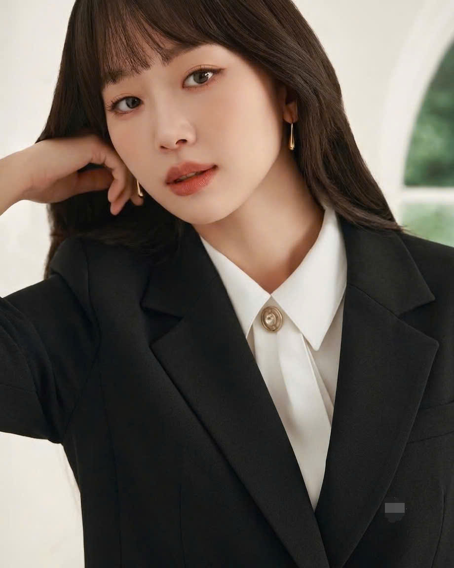 Áo blazer oversize 1 khuy, túi 2 bên và 1 túi giả trước ngực