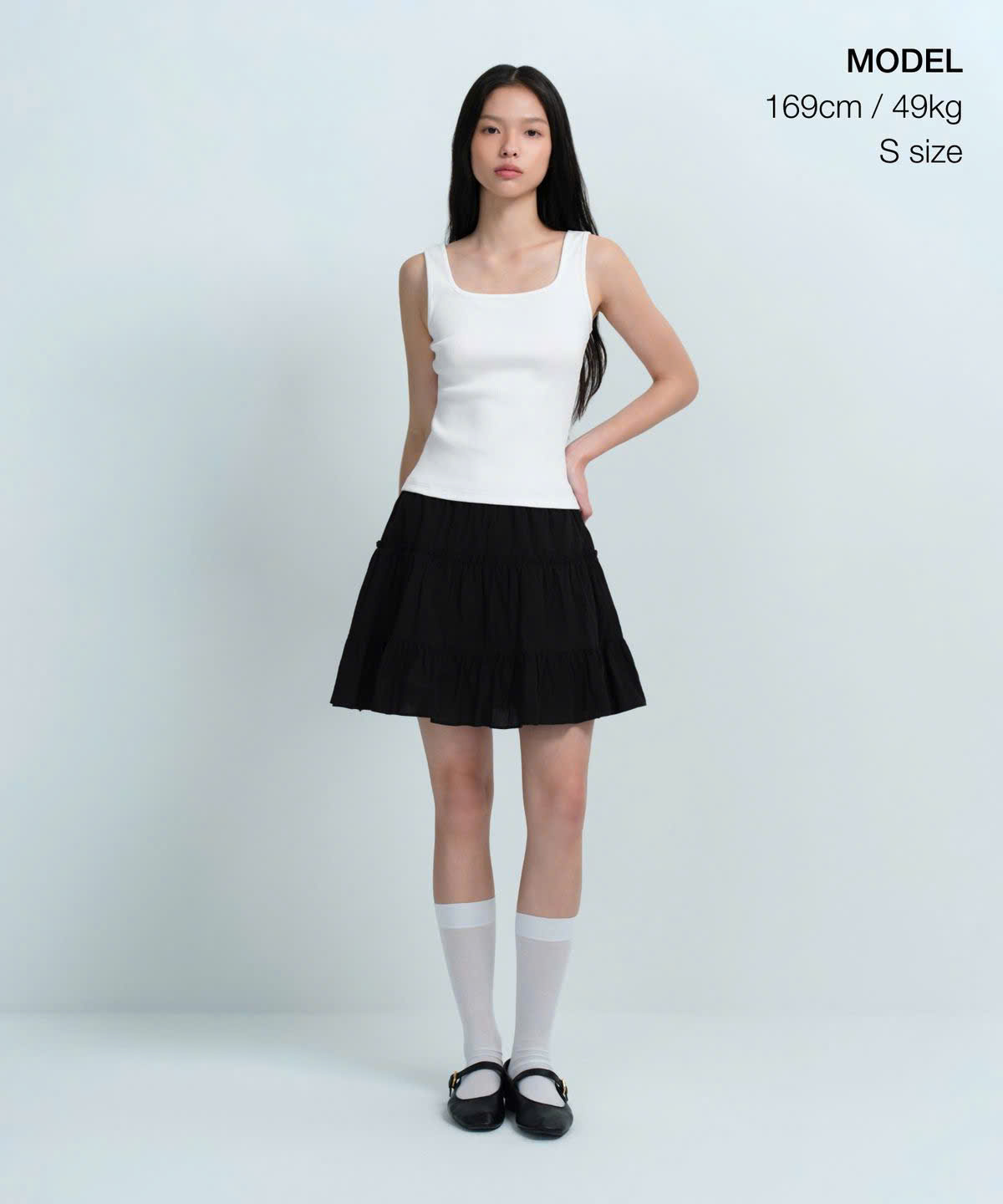 Áo hai dây bản to, dáng croptop chất thun tăm