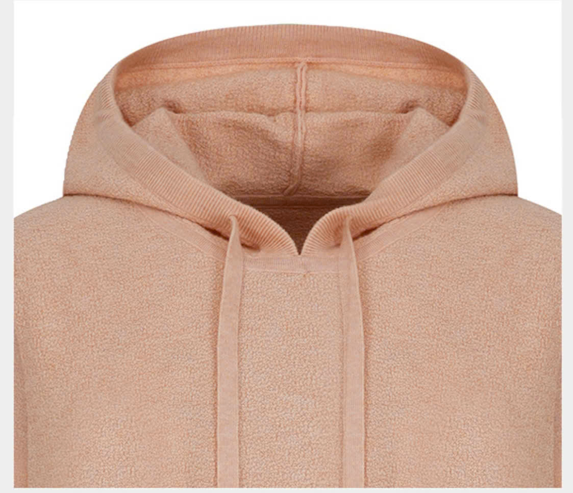 Áo hoodie len có mũ vải mỏng vừa, bo gấu nhẹ