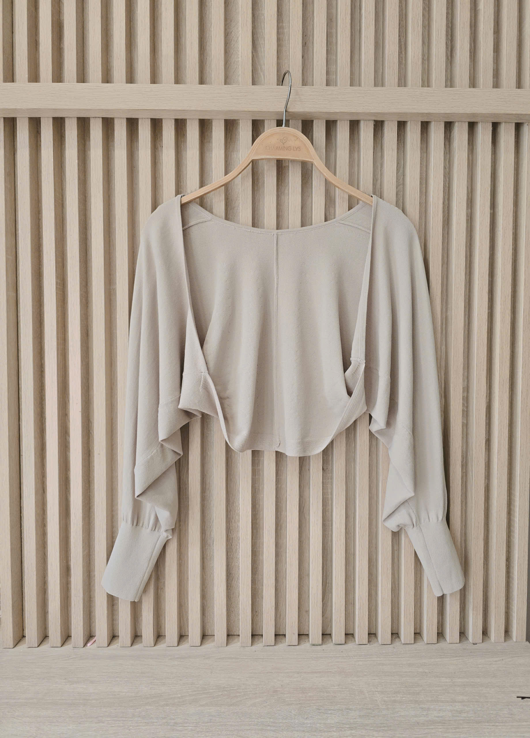 Áo khoác cardigan len dáng lửng dài tay thủy thủ