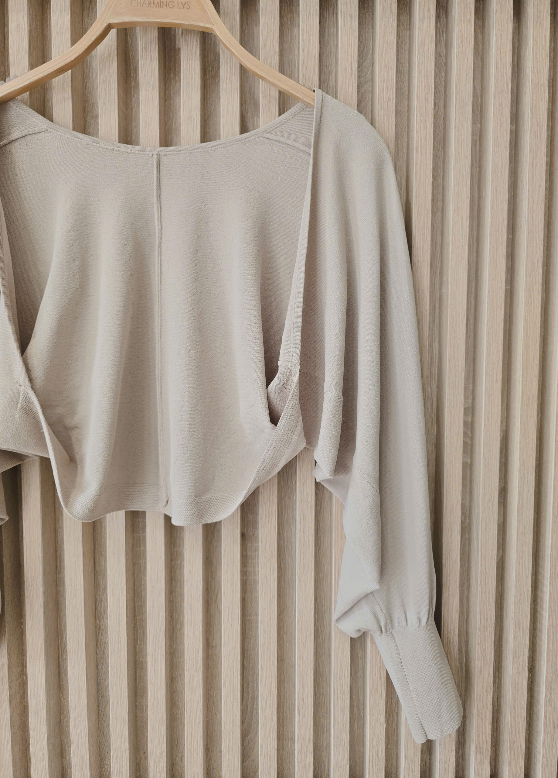 Áo khoác cardigan len dáng lửng dài tay thủy thủ